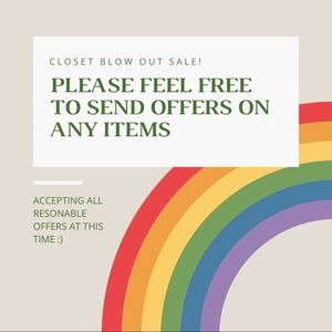 NOW ACCEPTING OFFERS ON ALL ITEMS